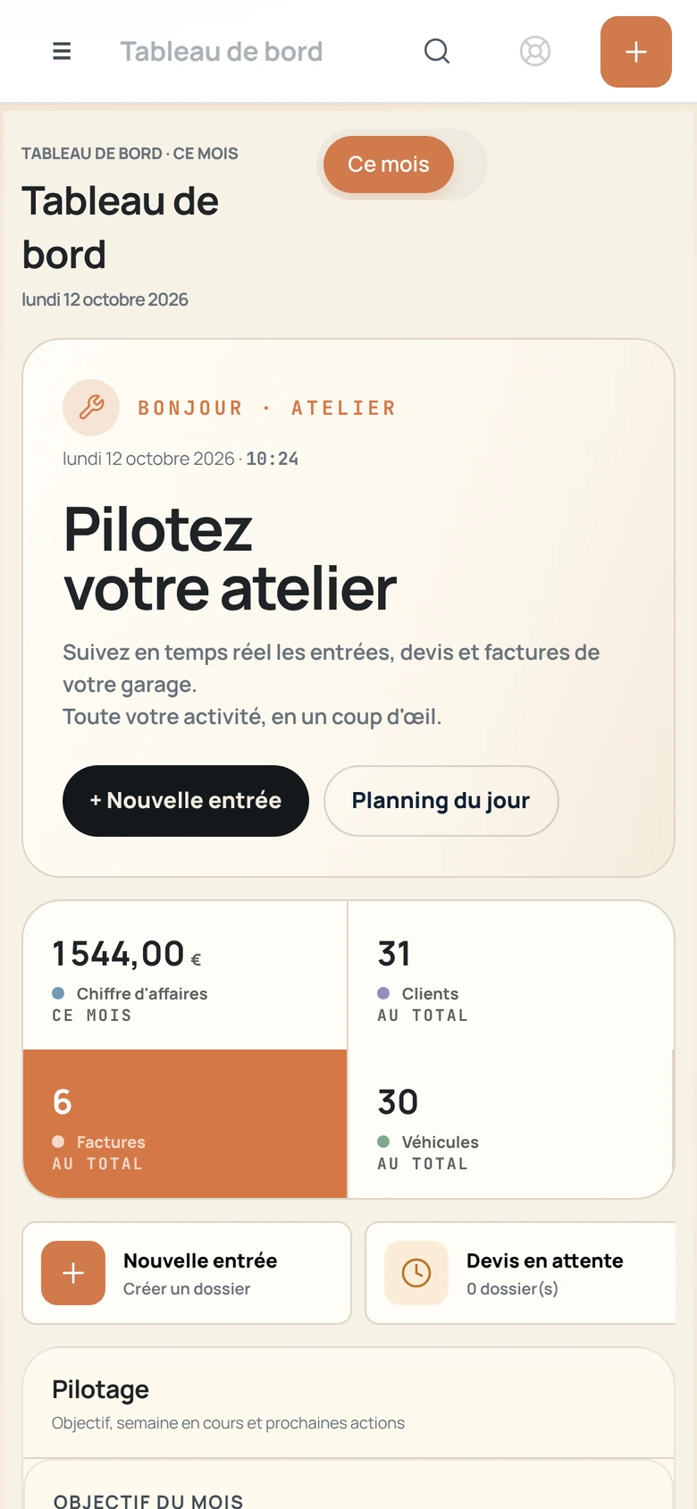 GJM AUTO Manager sur téléphone
